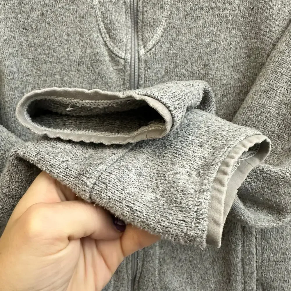 The North Face Women's Gray Full Zip Fleece Jacket Size Medium - Picture 3 of 8